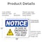 Signmission In Case Of Emergency Pull Cord, 18 in W x Rectangle, Plastic OS-2PACK-NS-P-1218-L-13670 - alternate 7